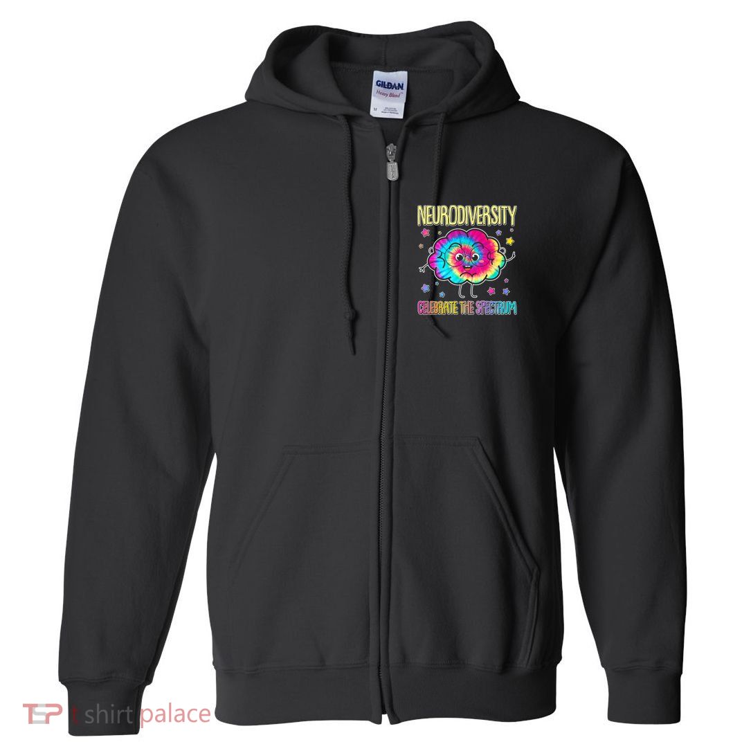 Neurodiversity Celebrate The Spectrum Full Zip Hoodie