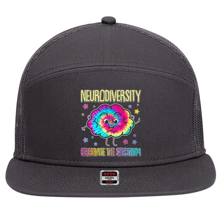 Neurodiversity Celebrate The Spectrum 7 Panel Mesh Trucker Snapback Hat