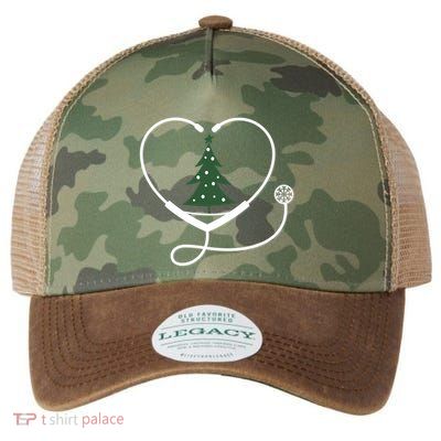 Nurse Christmas Tree Snowflake Stethoscope Cool Xmas Heart Cute Gift Legacy Tie Dye Trucker Hat