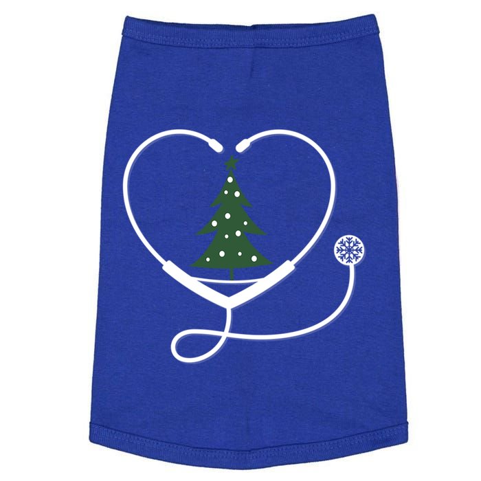 Nurse Christmas Tree Snowflake Stethoscope Cool Xmas Heart Cute Gift Doggie Tank