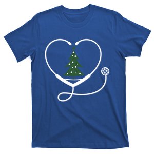 Nurse Christmas Tree Snowflake Stethoscope Cool Xmas Heart Cute Gift T-Shirt