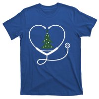 Nurse Christmas Tree Snowflake Stethoscope Cool Xmas Heart Cute Gift T-Shirt