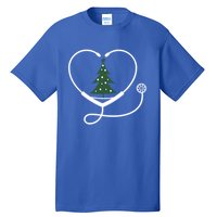 Nurse Christmas Tree Snowflake Stethoscope Cool Xmas Heart Cute Gift Tall T-Shirt