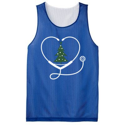 Nurse Christmas Tree Snowflake Stethoscope Cool Xmas Heart Cute Gift Mesh Reversible Basketball Jersey Tank