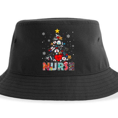 Nurse Christmas Tree Stethoscope RN LPN Scrub Nursing Xmas  Sustainable Bucket Hat