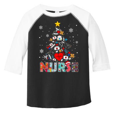 Nurse Christmas Tree Stethoscope RN LPN Scrub Nursing Xmas  Toddler Fine Jersey T-Shirt