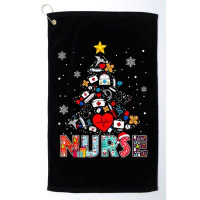 Nurse Christmas Tree Stethoscope RN LPN Scrub Nursing Xmas  Golf Towel