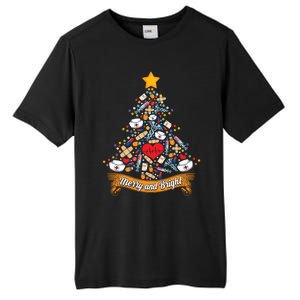 Nurse Christmas Tree Nursing School Rn Hat Heartbeat Shot Gift Tall Fusion ChromaSoft Performance T-Shirt