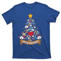 Nurse Christmas Tree Nursing School Rn Hat Heartbeat Shot Gift T-Shirt