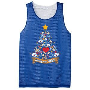 Nurse Christmas Tree Nursing School Rn Hat Heartbeat Shot Gift Mesh Reversible Basketball Jersey Tank