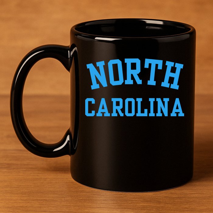 North Carolina Throwback Design State Of Nc 11oz C Handle Ceramic Mug