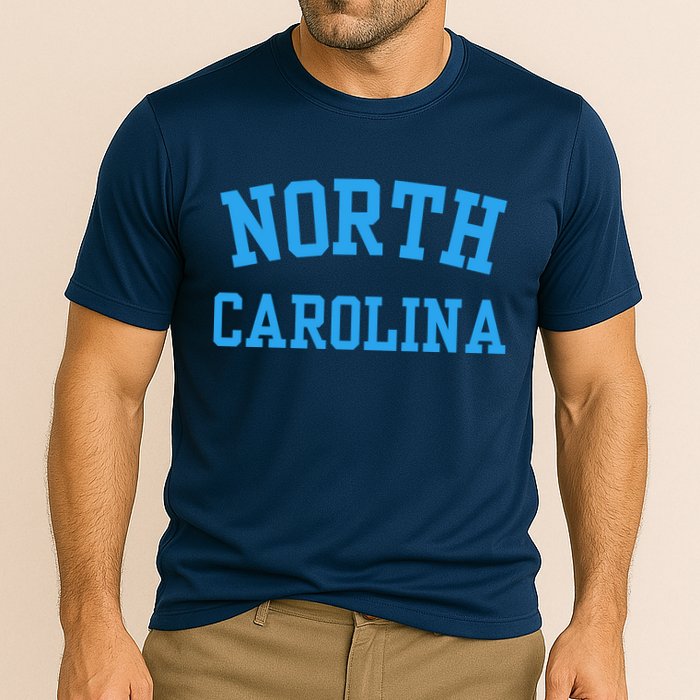North Carolina Throwback Design State Of Nc Cooling Performance Crew T-Shirt