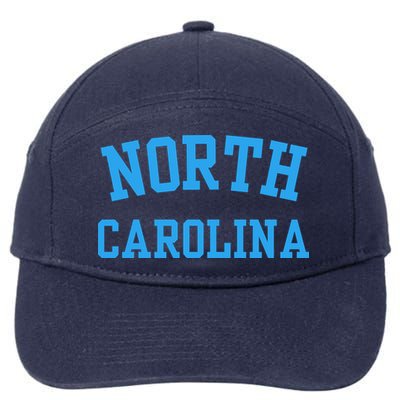 North Carolina Throwback Design State Of Nc 7-Panel Snapback Hat