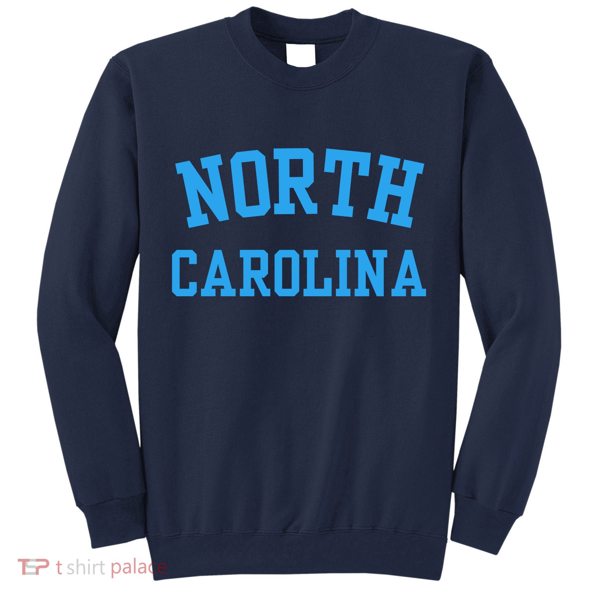 North Carolina Throwback Design State Of Nc Tall Sweatshirt