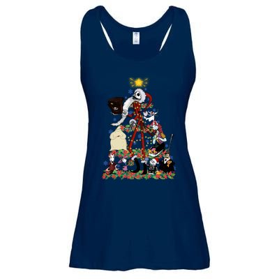 Nightmare Christmas Tree Santa Jack Sally Oogie Boogie Nightmare Ladies Essential Flowy Tank