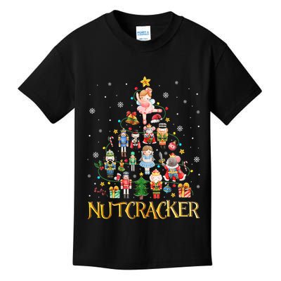 Nutcracker Christmas Tree Nutcracker Squad Ballet Kids T-Shirt