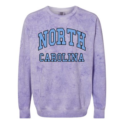 North Carolina Throwback Design State Of Nc Classic Colorblast Crewneck Sweatshirt