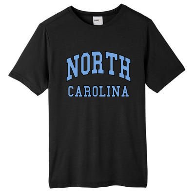 North Carolina Throwback Design State Of Nc Classic Tall Fusion ChromaSoft Performance T-Shirt