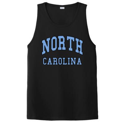 North Carolina Throwback Design State Of Nc Classic PosiCharge Competitor Tank