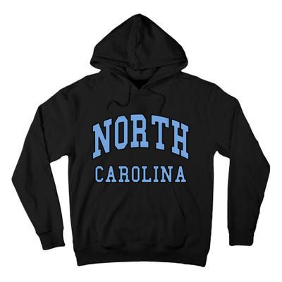 North Carolina Throwback Design State Of Nc Classic Tall Hoodie