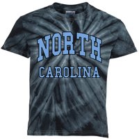 North Carolina Throwback Design State Of Nc Classic Kids Tie-Dye T-Shirt