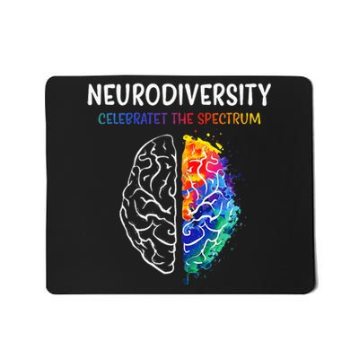 Neurodiversity celebrate the spectrum Brain Autism Awareness Mousepad