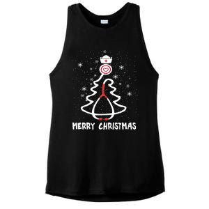 Nurse Christmas Tree Stethoscope Nursing Gift Rn Lpn Funny Ladies PosiCharge Tri-Blend Wicking Tank