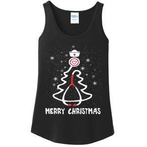 Nurse Christmas Tree Stethoscope Nursing Gift Rn Lpn Funny Ladies Essential Tank