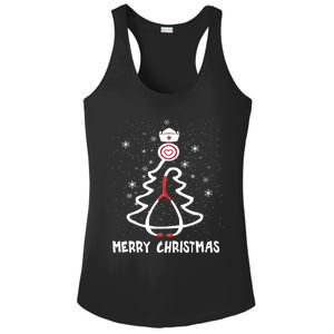 Nurse Christmas Tree Stethoscope Nursing Gift Rn Lpn Funny Ladies PosiCharge Competitor Racerback Tank