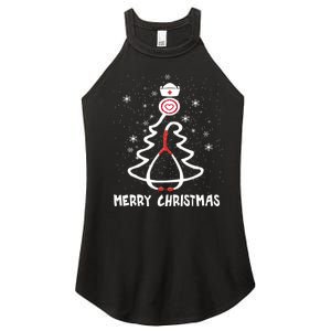 Nurse Christmas Tree Stethoscope Nursing Gift Rn Lpn Funny Women's Perfect Tri Rocker Tank