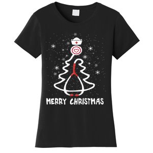 Nurse Christmas Tree Stethoscope Nursing Gift Rn Lpn Funny Women's T-Shirt