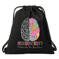 Neurodiversity Celebrate The Spectrum Brain Autism Awareness Drawstring Bag