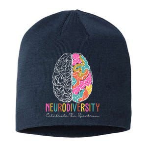 Neurodiversity Celebrate The Spectrum Brain Autism Awareness Sustainable Beanie