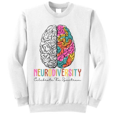Neurodiversity Celebrate The Spectrum Brain Autism Awareness Sweatshirt