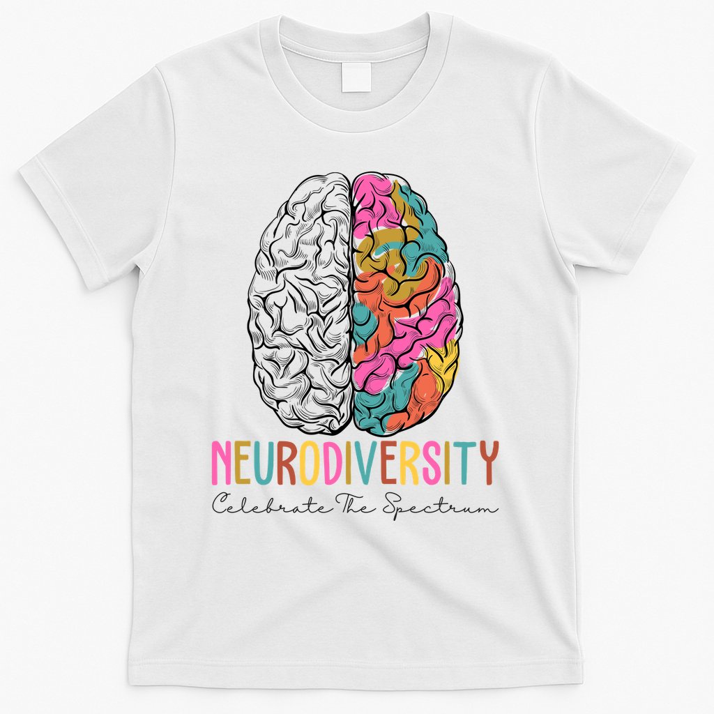 Neurodiversity Celebrate The Spectrum Brain Autism Awareness T-Shirt