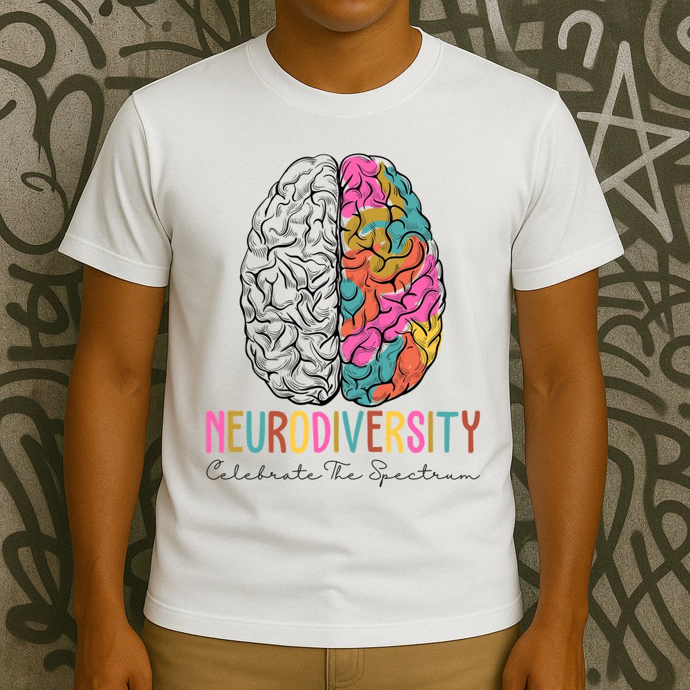 Neurodiversity Celebrate The Spectrum Brain Autism Awareness T-Shirt