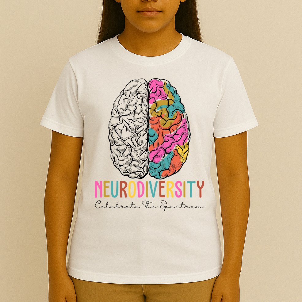 Neurodiversity Celebrate The Spectrum Brain Autism Awareness T-Shirt
