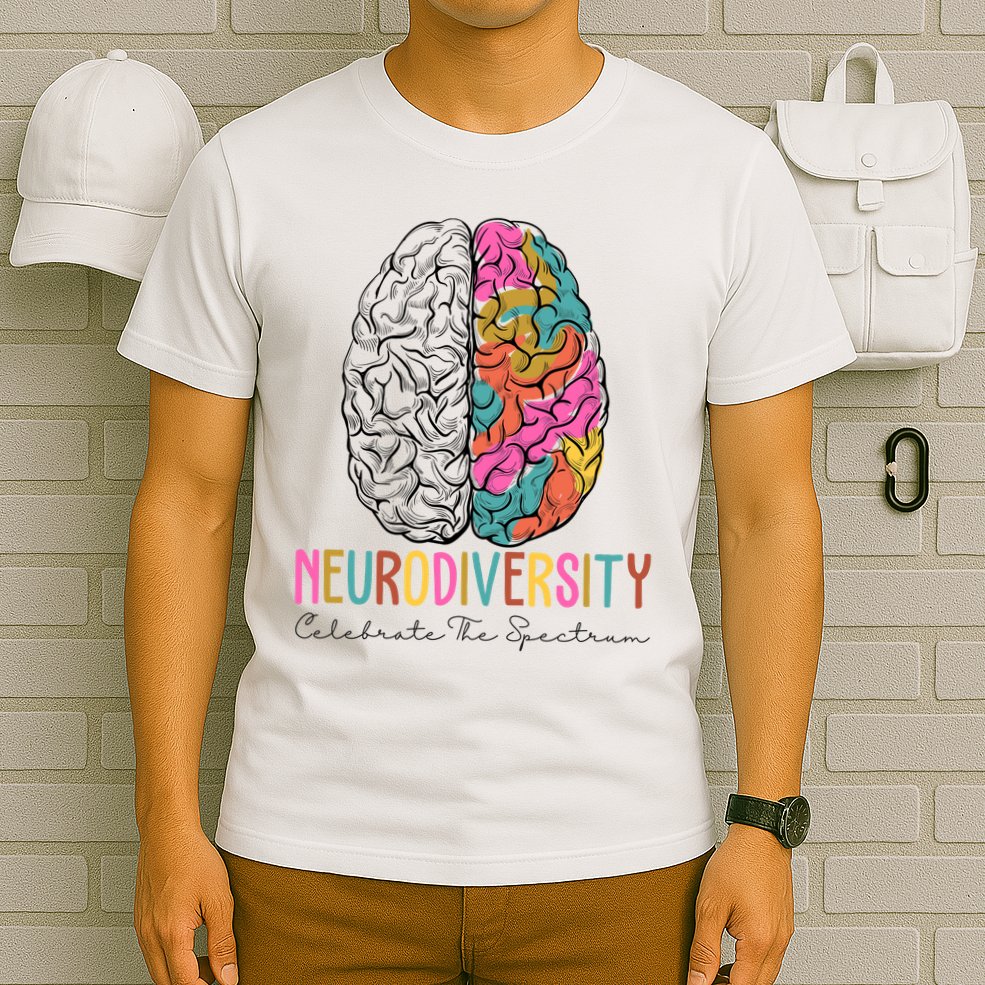 Neurodiversity Celebrate The Spectrum Brain Autism Awareness T-Shirt