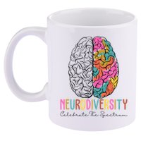 Neurodiversity Celebrate The Spectrum Brain Autism Awareness 11oz C Handle Ceramic Mug