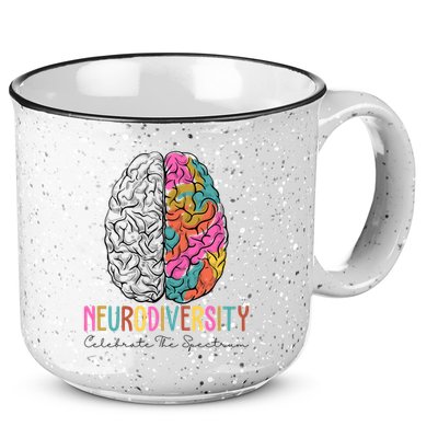 Neurodiversity Celebrate The Spectrum Brain Autism Awareness 15oz Campfire Ceramic Mug