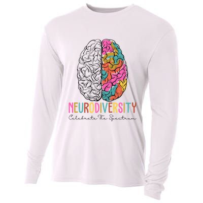 Neurodiversity Celebrate The Spectrum Brain Autism Awareness Cooling Performance Long Sleeve Crew