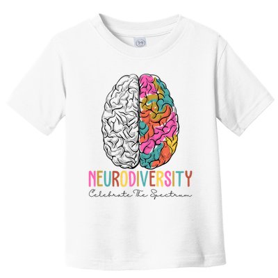 Neurodiversity Celebrate The Spectrum Brain Autism Awareness Toddler T-Shirt