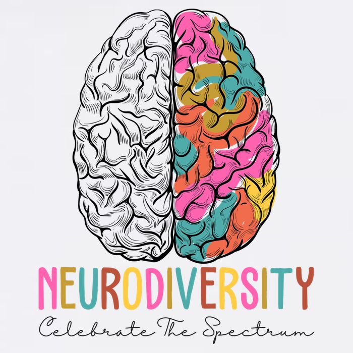 Neurodiversity Celebrate The Spectrum Brain Autism Awareness Full Zip Hoodie