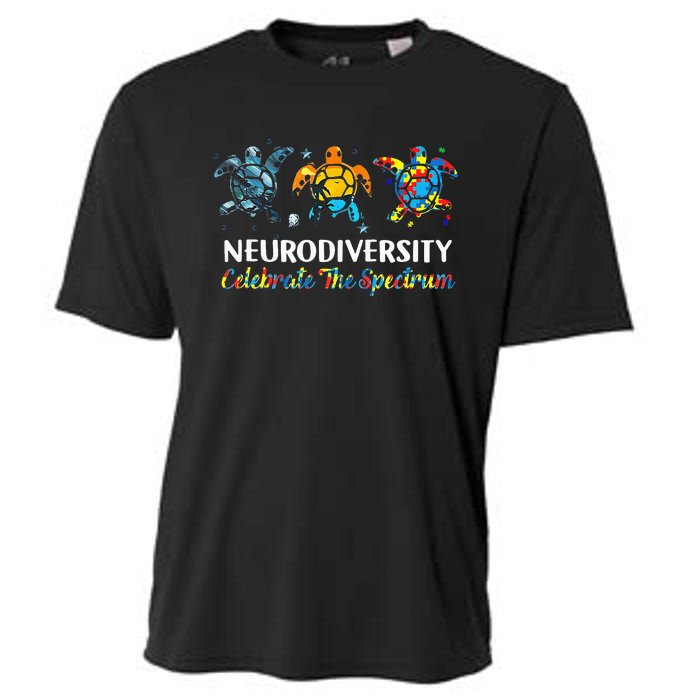 Neurodiversity Celebrate The Spectrum Turtle Planet Autism Cooling Performance Crew T-Shirt