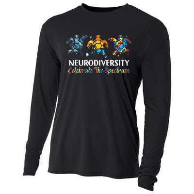 Neurodiversity Celebrate The Spectrum Turtle Planet Autism Cooling Performance Long Sleeve Crew