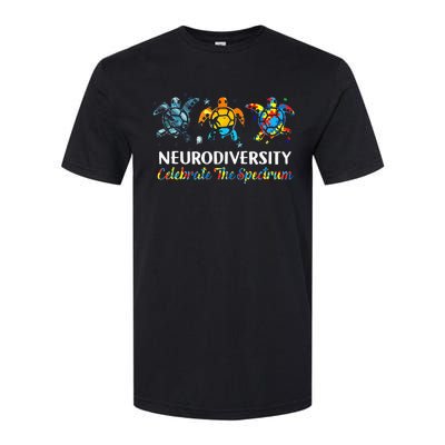 Neurodiversity Celebrate The Spectrum Turtle Planet Autism Softstyle CVC T-Shirt