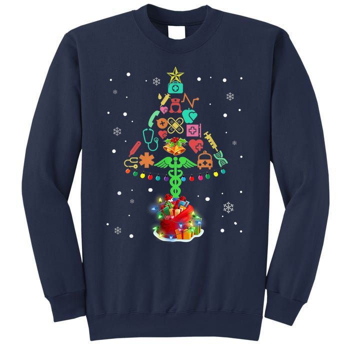 Nurse Christmas Tree Medical Lights Gifts For Woman Sweatshirt