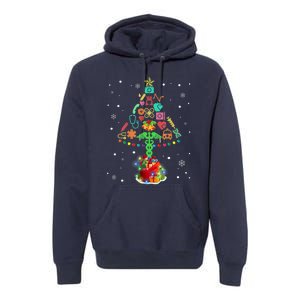 Nurse Christmas Tree Medical Lights Gifts For Woman Premium Hoodie