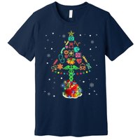 Nurse Christmas Tree Medical Lights Gifts For Woman Premium T-Shirt