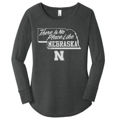 N.E.B.R.A.S.K.A Cornhuskers There Is No Place Like Women's Perfect Tri Tunic Long Sleeve Shirt